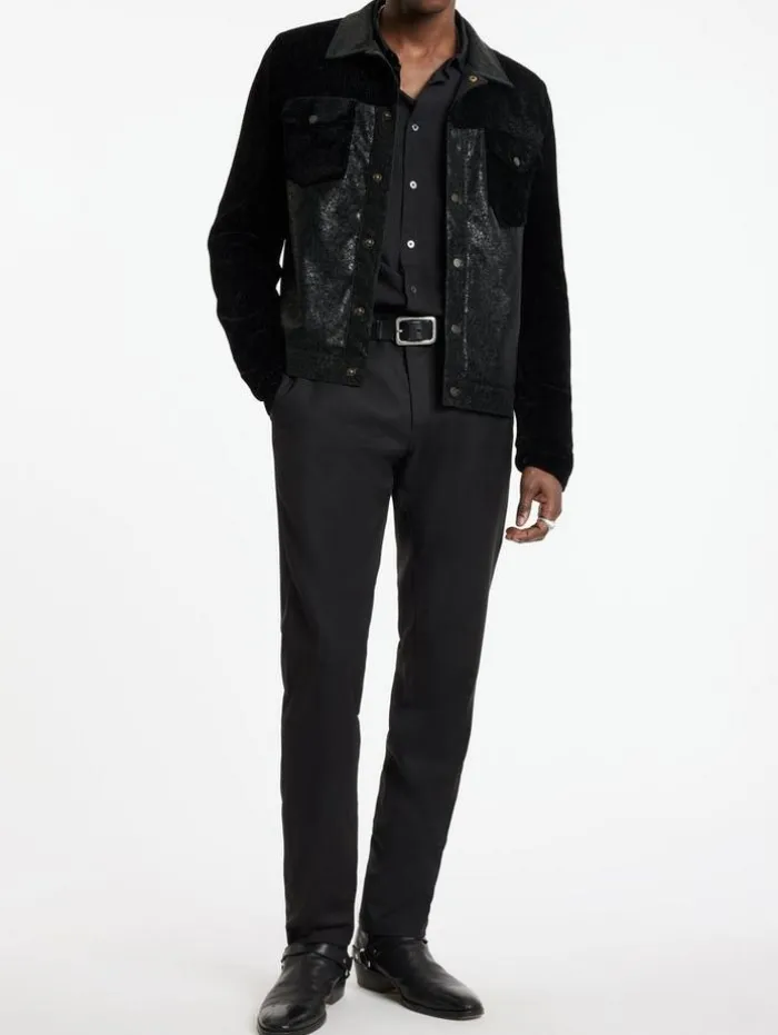 Discount John Varvatos PASSAIC TRUCKER JACKET BLACK