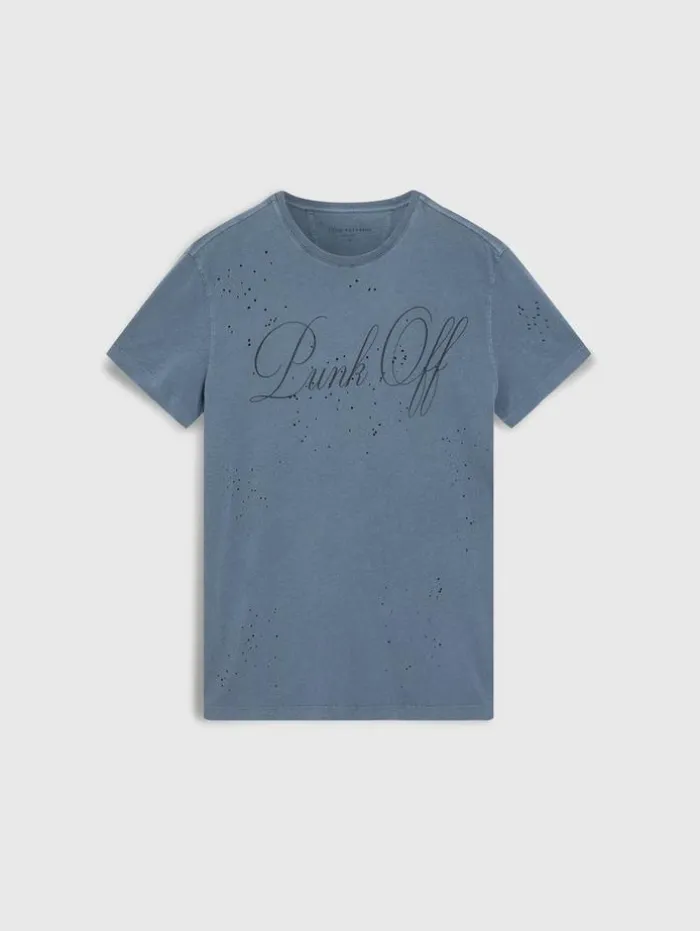 Flash Sale John Varvatos PUNK OFF TEE DKSTEELHTR