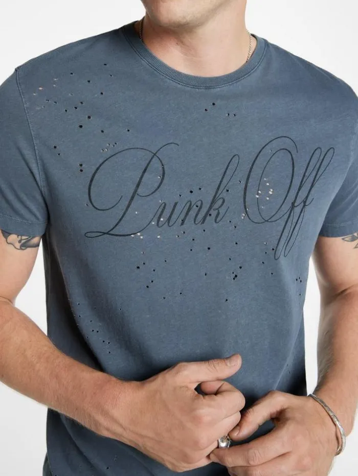 Flash Sale John Varvatos PUNK OFF TEE DKSTEELHTR