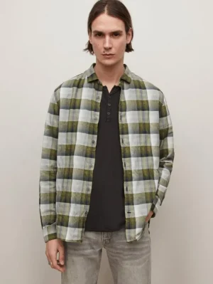 Fashion John Varvatos ROSS SHIRT BOTTLEGREEN