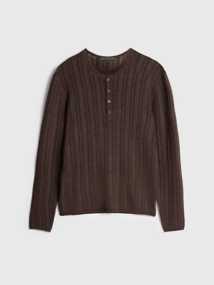 Hot John Varvatos SALETE HENLEY WOODBROWN
