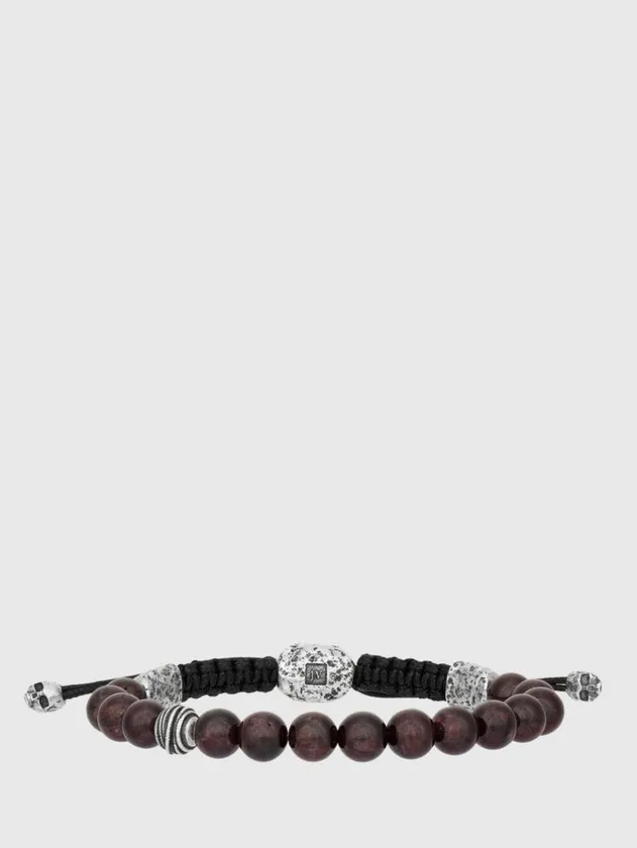 Cheap John Varvatos SINGLE-STRAND BEADED BRACELET SILVER