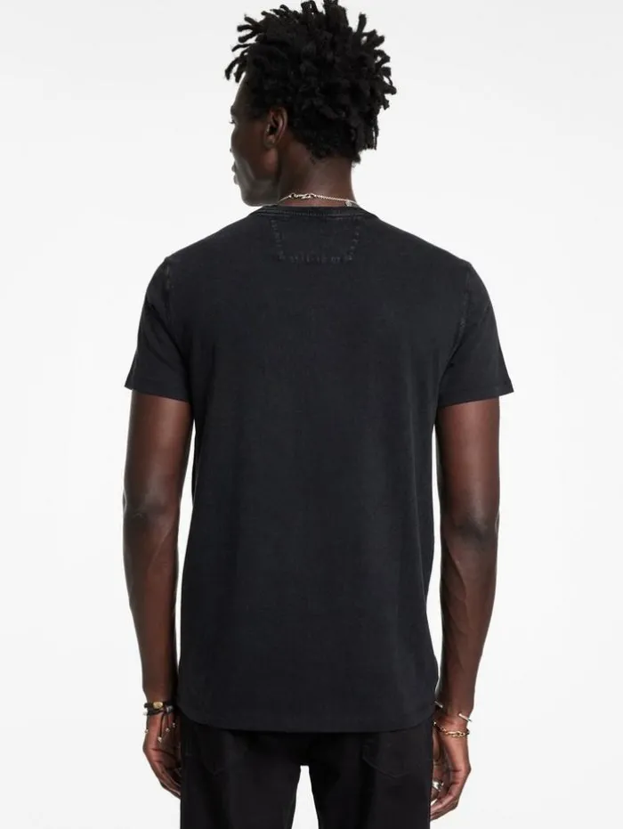 Outlet John Varvatos SNAKE AND DAGGER TEE BLACK