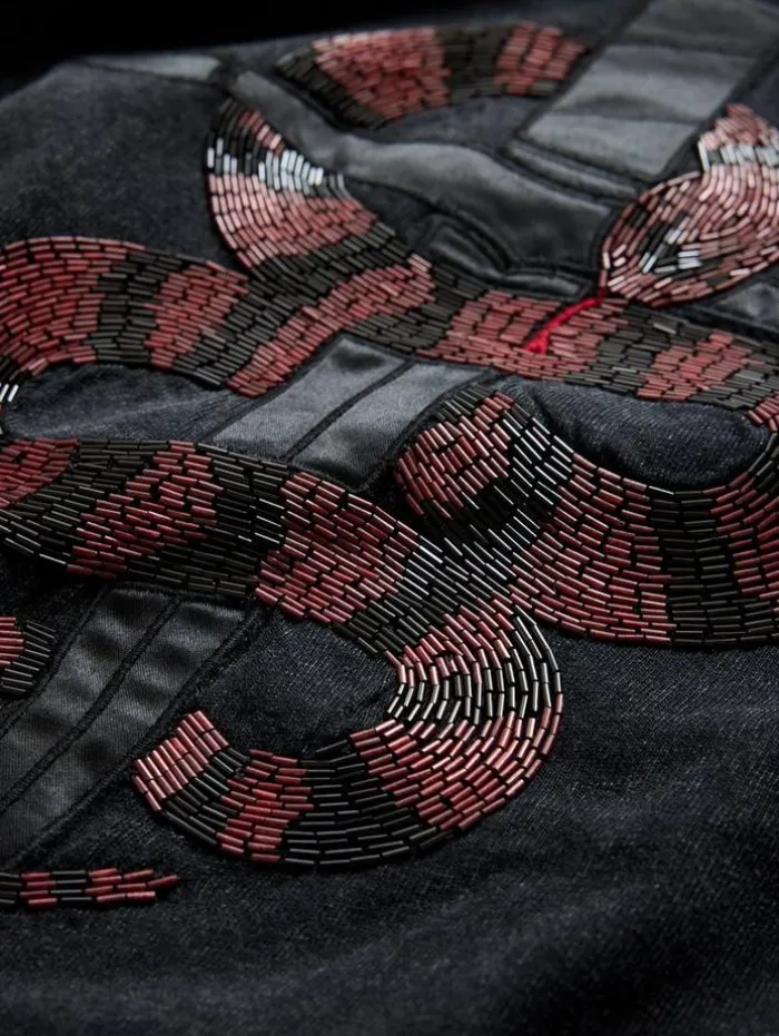 Outlet John Varvatos SNAKE AND DAGGER TEE BLACK