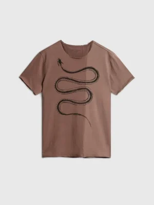 Online John Varvatos SNAKE BONES TEE MAUVEWOOD