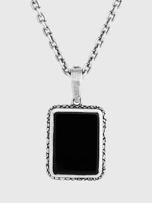 Store John Varvatos SNAKESKIN PENDANT NECKLACE BLACK