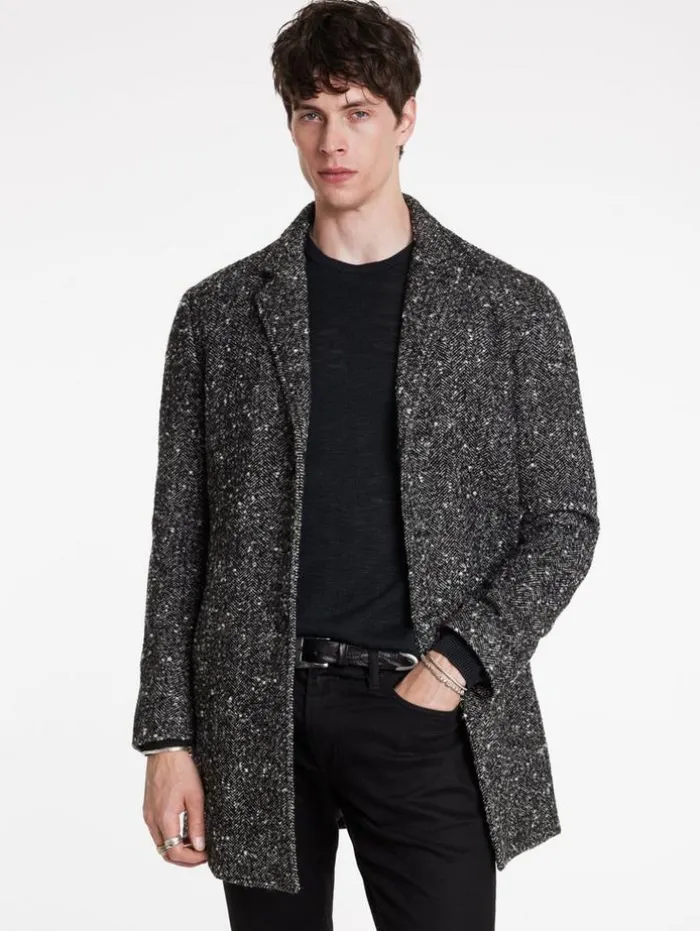 Discount John Varvatos TEMPLETON TOP COAT CHARCOALGREY