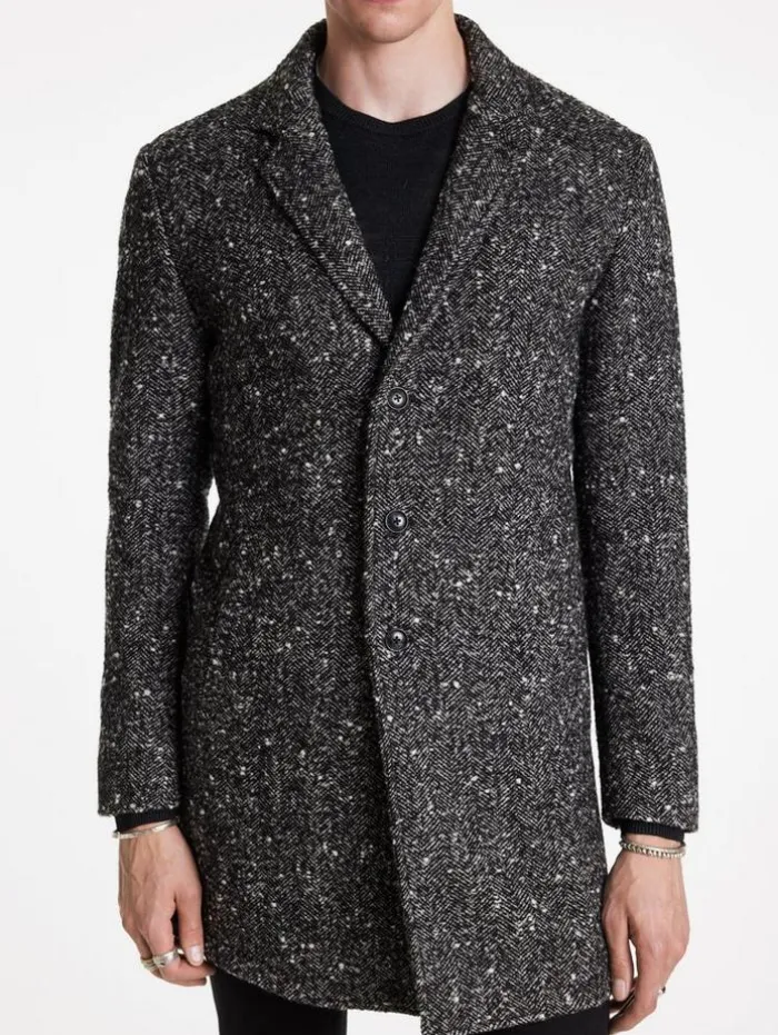 Discount John Varvatos TEMPLETON TOP COAT CHARCOALGREY