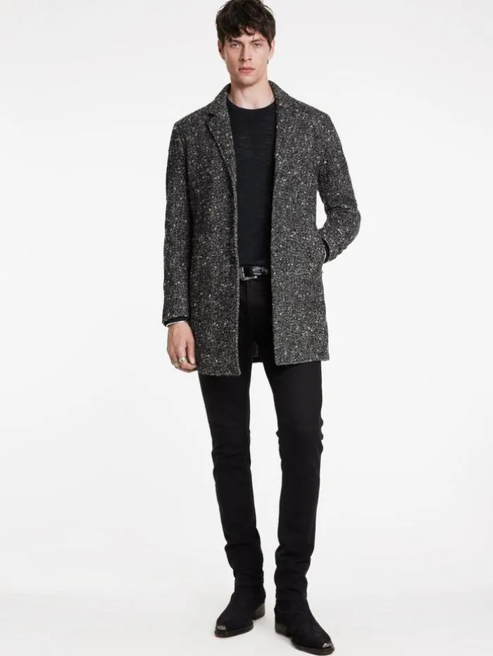 Discount John Varvatos TEMPLETON TOP COAT CHARCOALGREY
