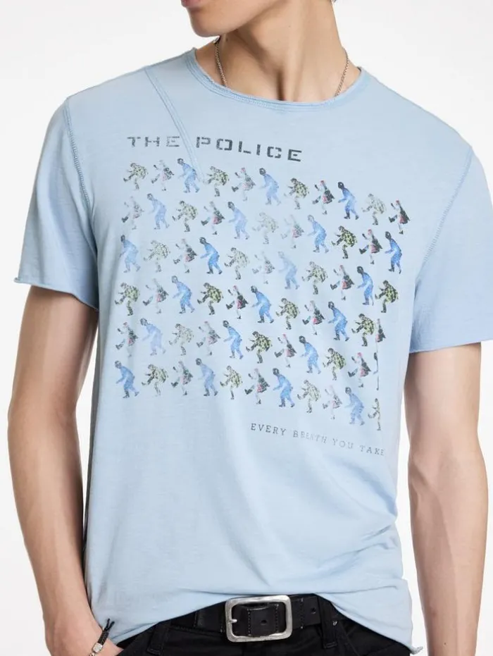 Flash Sale John Varvatos THE POLICE BAND TEE CEMENTWHT