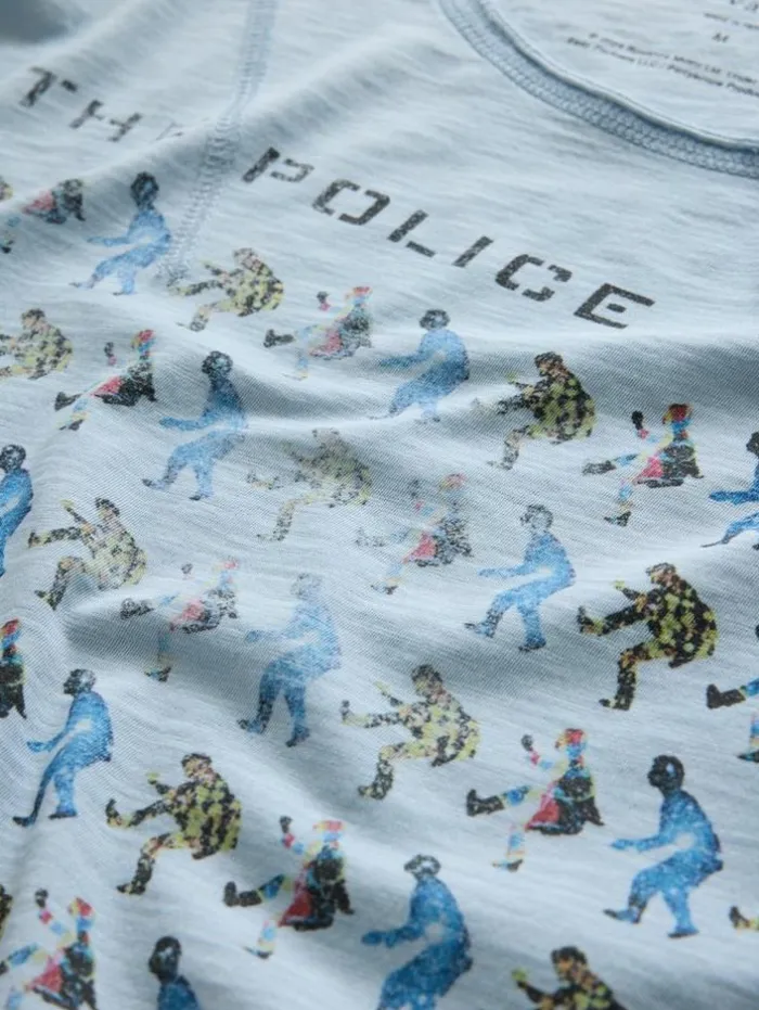 Flash Sale John Varvatos THE POLICE BAND TEE CEMENTWHT