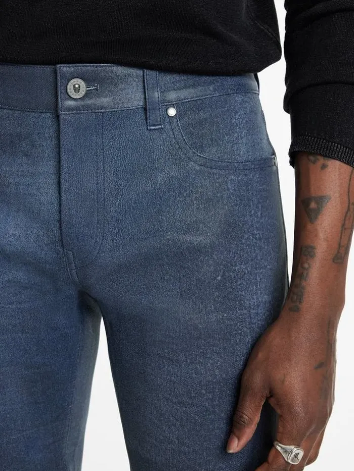 Online John Varvatos THE ROCKER LEATHER JEANS INK