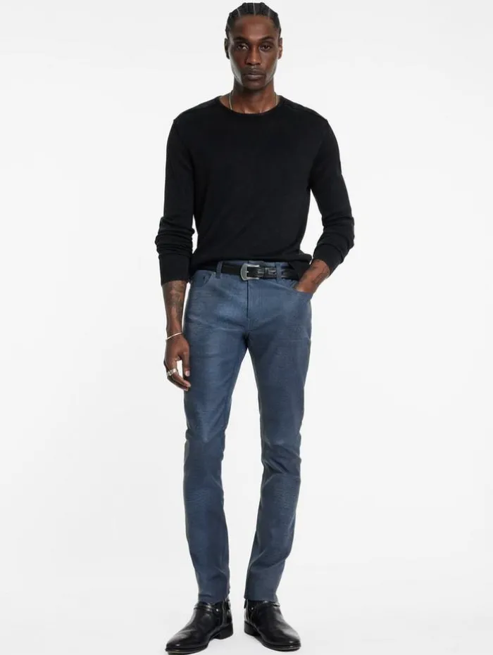 Online John Varvatos THE ROCKER LEATHER JEANS INK