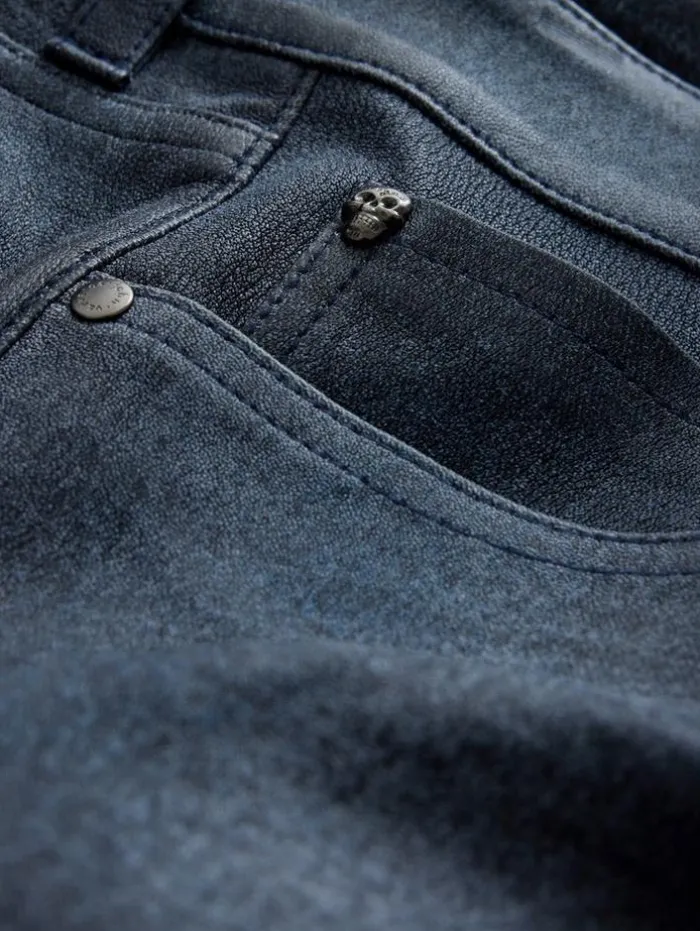 Online John Varvatos THE ROCKER LEATHER JEANS INK