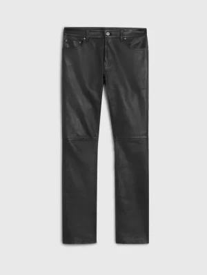 Clearance John Varvatos THE ROCKER LEATHER PANTS BLACK