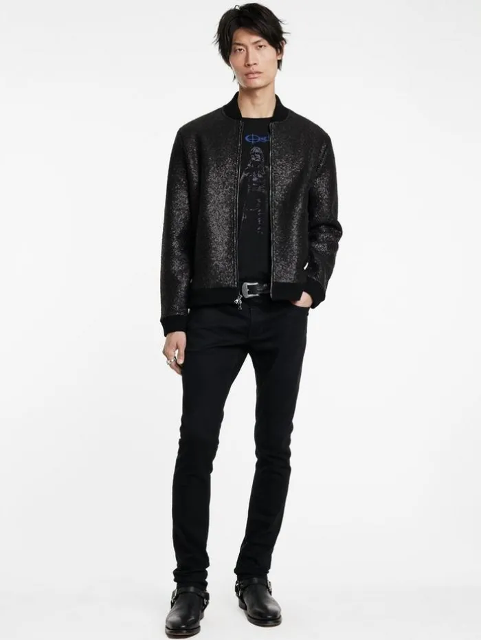 Flash Sale John Varvatos VENETICO BASEBALL JACKET BLACK