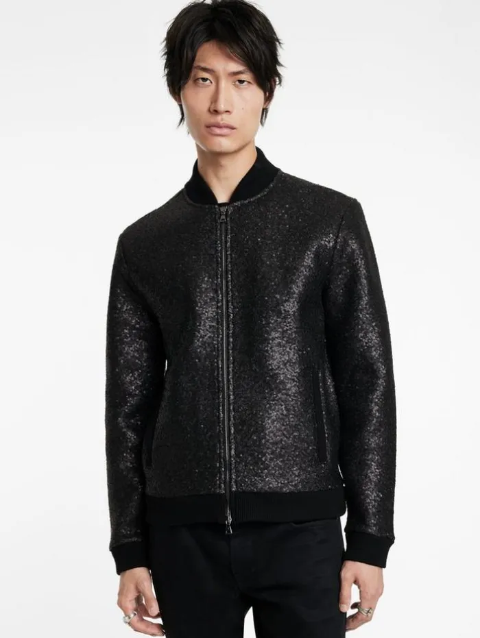 Flash Sale John Varvatos VENETICO BASEBALL JACKET BLACK