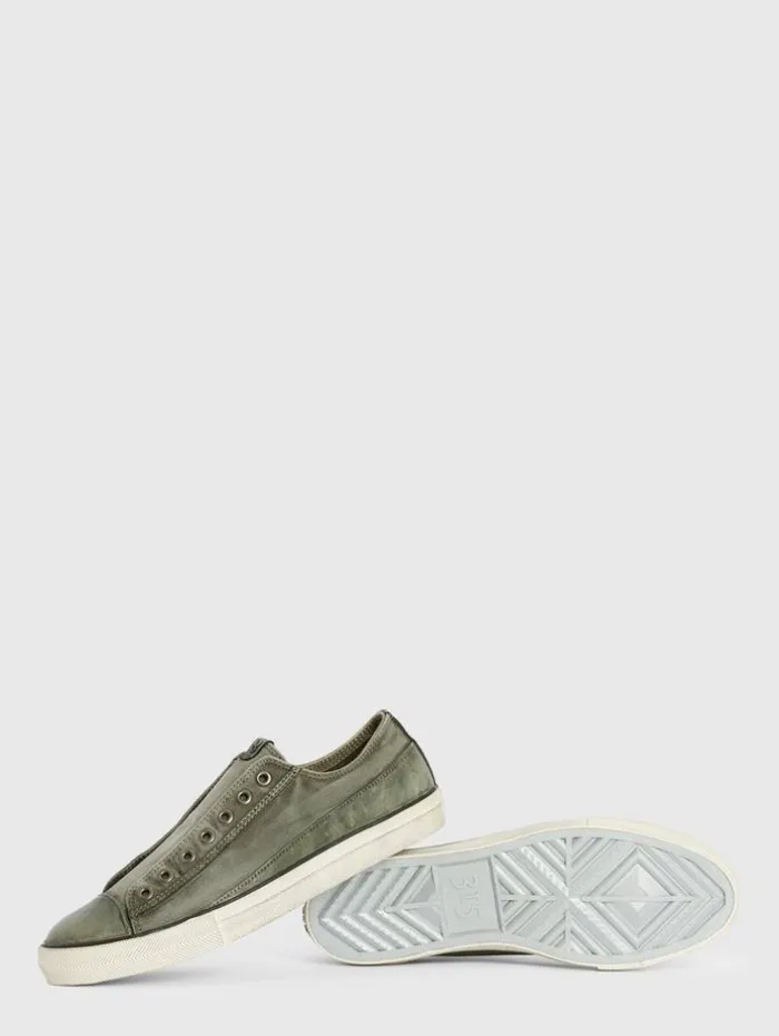 Discount John Varvatos VULC LACELESS LOW TOP - CANVAS GREY/BLKPRN