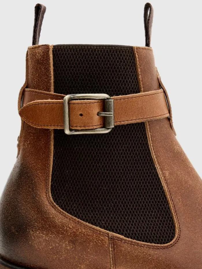 Online John Varvatos WALKER BUCKLE CHELSEA BOOT LTBROWN