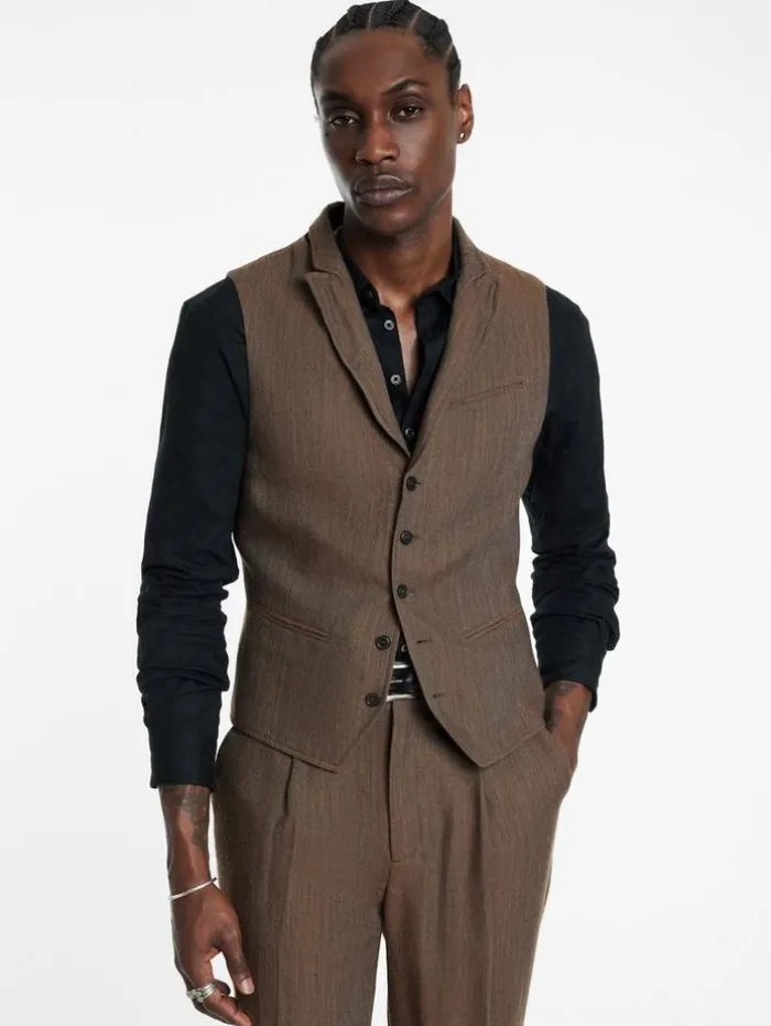 Best John Varvatos WOODWARD VEST CHAMOIS