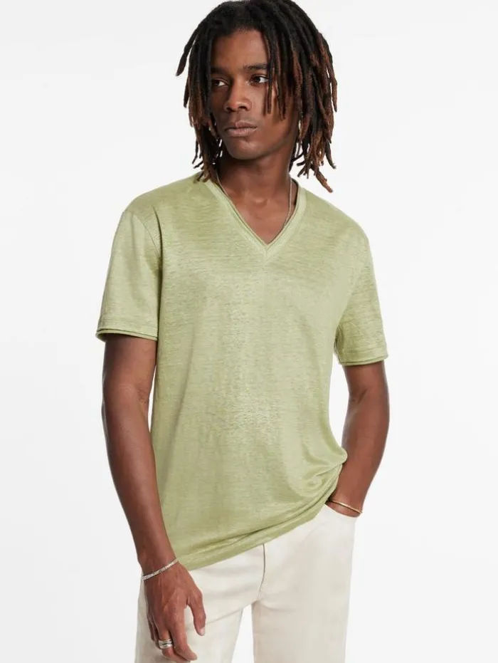 Best Sale John Varvatos WOOSTER V-NECK CANTALOUPE